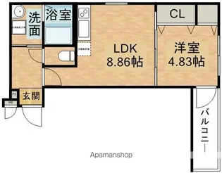 クルゼイロ旭町【3階】の間取り
