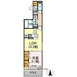 セレスティア助光 C棟【1階】の間取り
