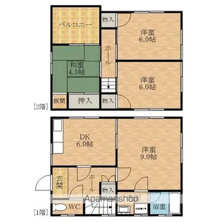大阪府岸和田市神須屋町【一戸建】の間取り