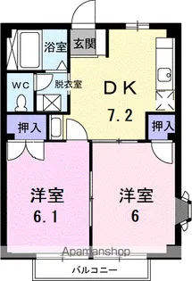 スカイビーンズ広田B【2階】の間取り