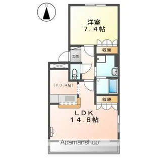 ベルデ・ブランシェ【1階】の間取り
