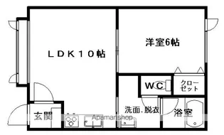 ほくしん西館【105号室】の間取り
