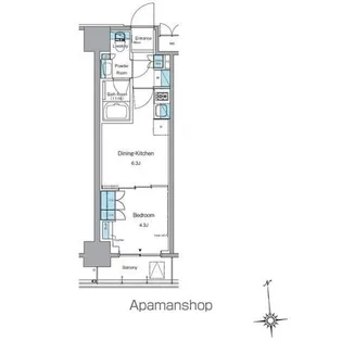 ルフォンプログレ上野稲荷町【3階】の間取り