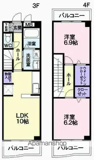 アビタシオンⅡ【3階】の間取り