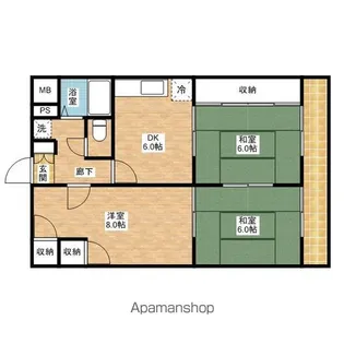リビエール山川【305号室】の間取り