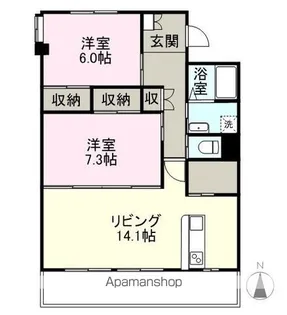 ロゼ ロワール【4階】の間取り