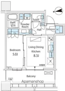 SHIROKANE THE SKY E棟【901号室】の間取り
