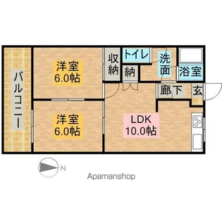 エバーウィン【2階】の間取り