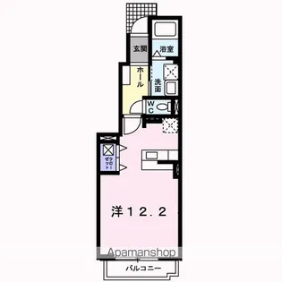プリムローズ K A【1階】の間取り