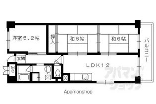 イヌイ星の子ハイツ【615号室】の間取り