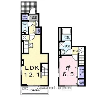 ショコラⅠ【1階】の間取り