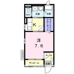 Via桜Ⅱ番館【1階】の間取り