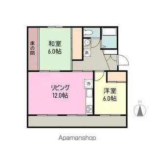 加茂ハイツ3号棟【3階】の間取り
