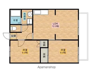 グランデュール栗原A棟【202号室】の間取り