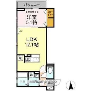 シャンス北山【3階】の間取り