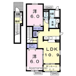 グレイス ビクトリー Ⅱ【2階】の間取り