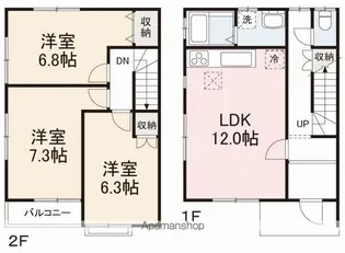 エコウイング三木【C棟西号室】の間取り