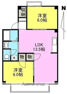 フォブール田中B棟【2階】の間取り