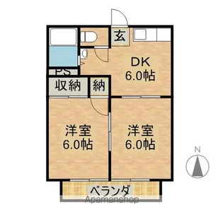 パークハイツ太平【2階】の間取り