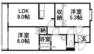 サンレーブ32【402号室】の間取り
