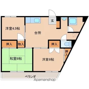 ヒルズ21鶴見坦【302号室】の間取り