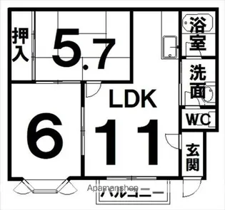 ハイツ久【2階】の間取り
