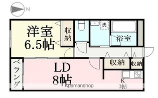 ハートフィールズ【203号室】の間取り