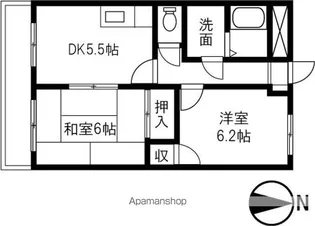 ノーブレスト【102号室】の間取り