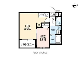 GRACIA 箱崎【3階】の間取り