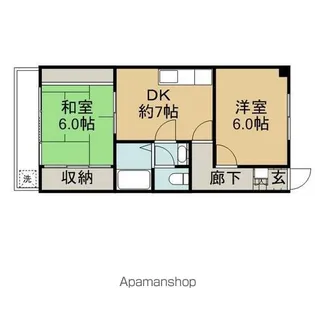 メゾンドール中寺【6階】の間取り