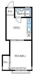 ヴィラ長月【102号室】の間取り
