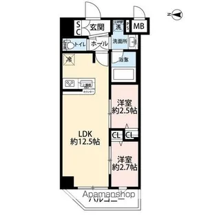 プレール・ドゥーク亀戸小村井【6階】の間取り