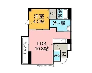 シルク21室蘭【6階】の間取り