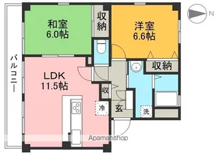 ボナール秋の月【2階】の間取り