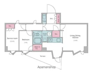 レジディア文京音羽【1階】の間取り