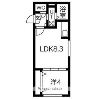 サニーパレス大通東【2階】の間取り