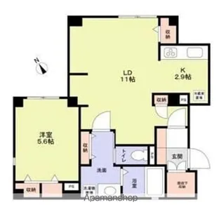 飯田橋ハウス【1階】の間取り