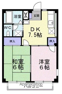 コーポさざんかⅠ【2階】の間取り
