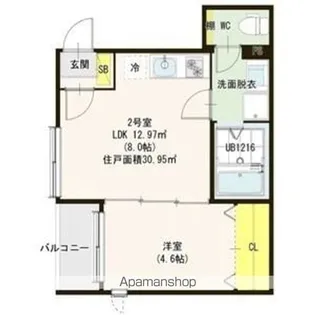 アンバー尾頭橋【1階】の間取り