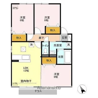 ソフィエル A【1階】の間取り