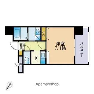 フロンティアテラス南天神【9階】の間取り