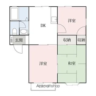 栄アパートA【2階】の間取り