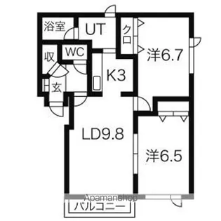 ルピナスティーコート【4階】の間取り
