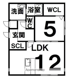 アラモード【1階】の間取り