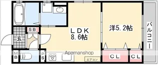 クリエオーレ上島町【3階】の間取り