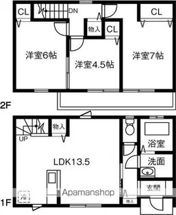 メゾネットファーム前野【103号室】の間取り