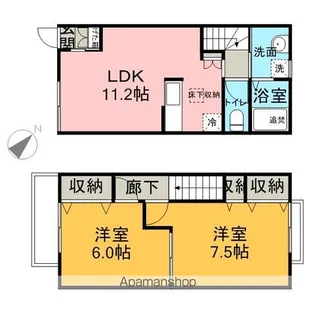 AZUR望月 A【2階】の間取り