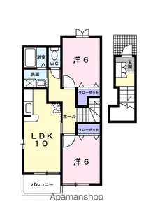 ブリーズ スクエア A【2階】の間取り
