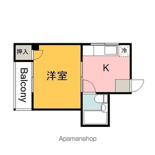 品川ビル【402号室】の間取り