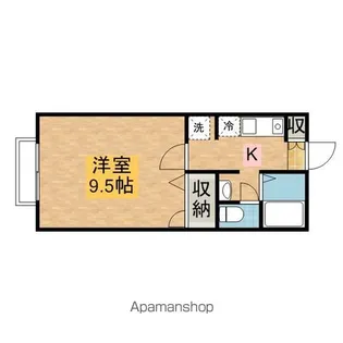 グランドサンB棟【102号室】の間取り